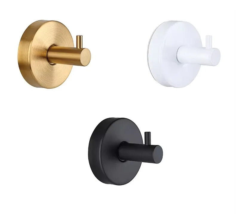 YOTO Stainless Steel Wall Mounted Coat Rack Self-Adhesive Modern Design Bathroom and Kitchen Towel Hook Gancho Adesivo Parede