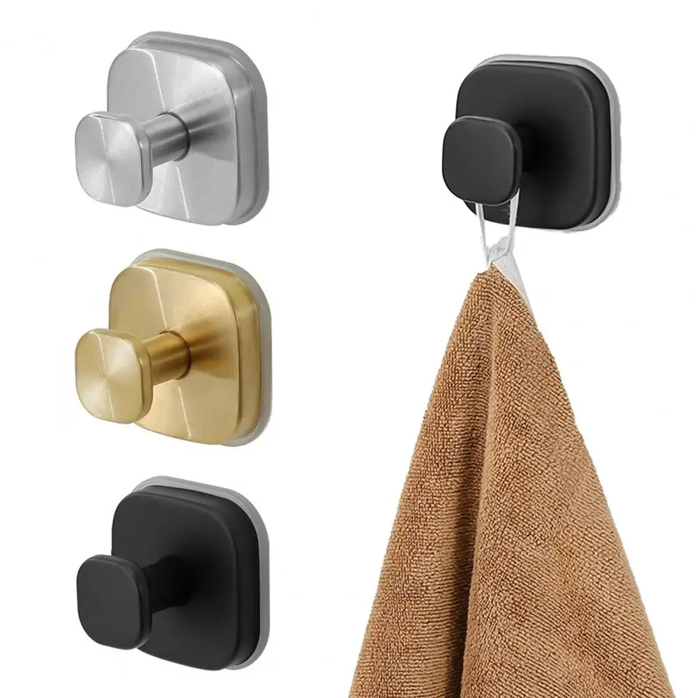 Bathroom Robe Hook Vacuum Suction Hook Heavy Duty Stainless Steel Suction Cup Hook for Front Door Wreath Hanger Bathroom Glass