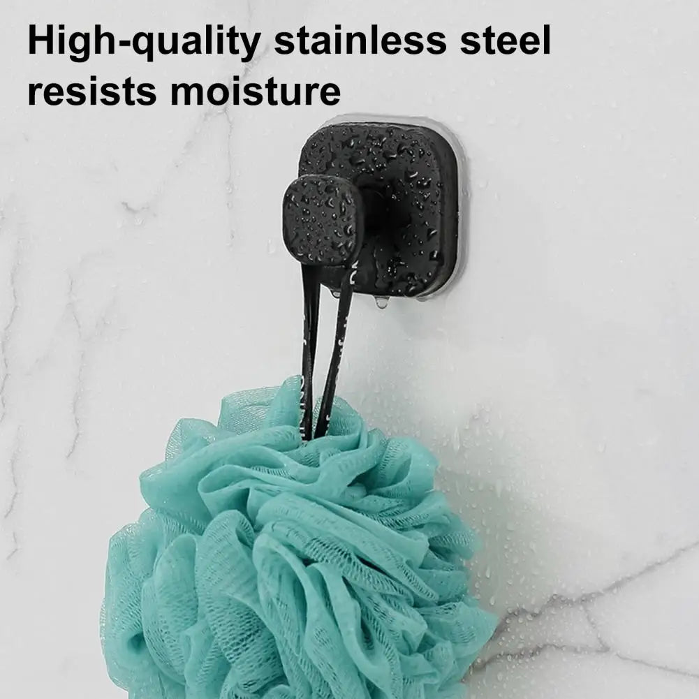 Bathroom Robe Hook Vacuum Suction Hook Heavy Duty Stainless Steel Suction Cup Hook for Front Door Wreath Hanger Bathroom Glass