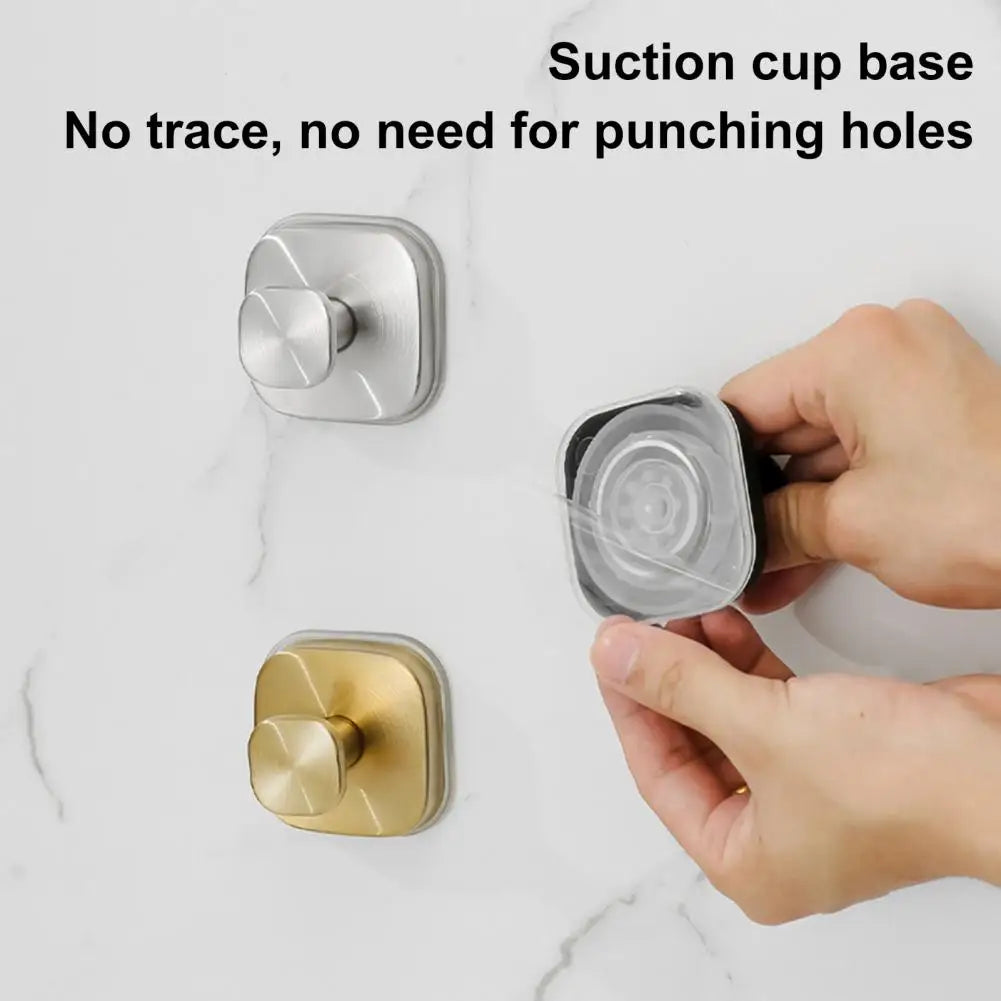 Bathroom Robe Hook Vacuum Suction Hook Heavy Duty Stainless Steel Suction Cup Hook for Front Door Wreath Hanger Bathroom Glass